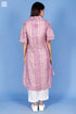 Mulmul Cotton V- Neck Top In Block Print